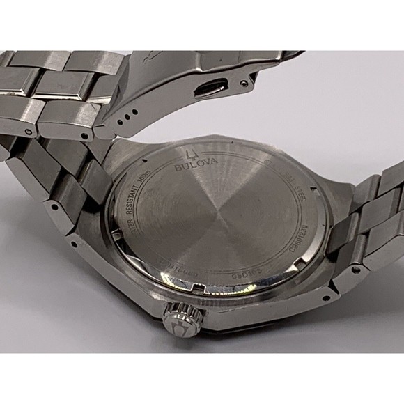 Bulova Men's Quartz Diamond Accent Black Dial Date Display 44mm Watch 98D103 - Picture 14 of 16